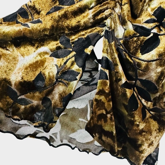 Y2K Whimsigoth Fairy Burnout Velvet Halter Top Size Medium - Picture 6 of 12